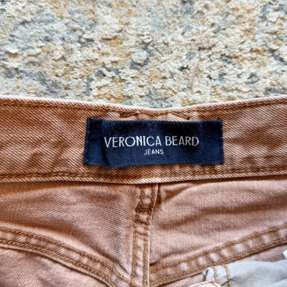 Veronica Beard Taylor Wide-Leg Jean, Tan Sierra, Size 24 - Picture 9 of 10